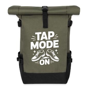 Tap Mode On Stepptanz Dancer - Rolltop Rucksack - Olive/Schwarz - Vorne