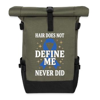 Alopecia Awareness Alopecia Areata Hair Loss - Roll Top Backpack - olive/black - Front