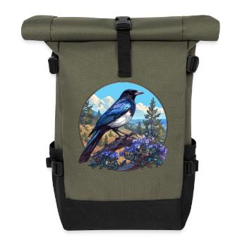 Elstern Elster - Rolltop Rucksack - Olive/Schwarz - Vorne