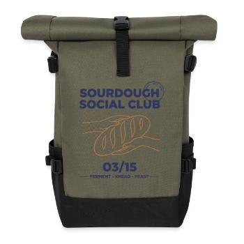 Sourdough Bread Baking Baker Social Club - Rolltop Rucksack - Olive/Schwarz - Vorne