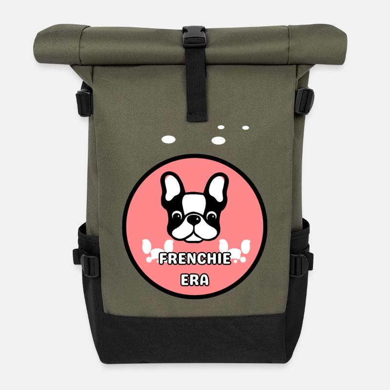 Frenchie Era - Roll Top Backpack - olive/black