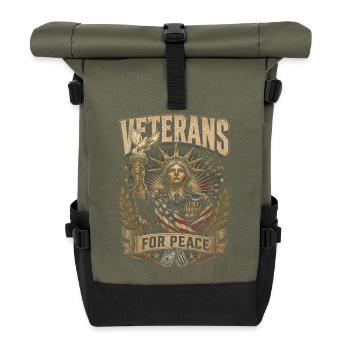 Veterans Day for Democrats - Roll Top Backpack - olive/black - Front