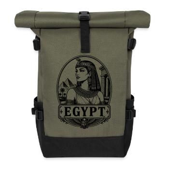 Cleopatra Egypt Königin Nil Pyramiden - Roll Top Backpack - olive/black - Front