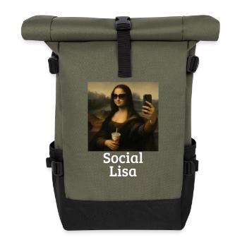 Lisa Leonardo Da Vinci Influenceuse Mona L - Sac à dos roll top - olive/noir - Devant