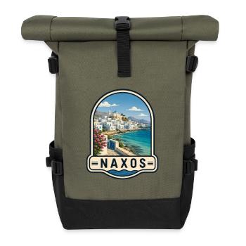 Naxos Greece Holidays Portara Apollo Temple - Roll Top Backpack - olive/black - Front