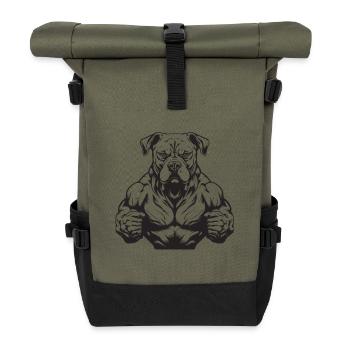 Muscles de bête canine - Sac à dos roll top - olive/noir - Devant