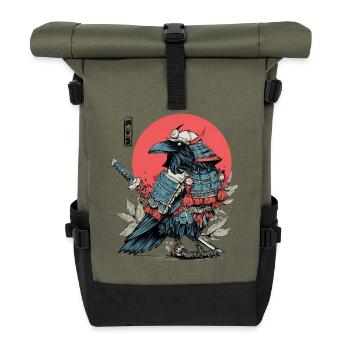 Crimson Samurai Raven Armor - Roll Top Backpack - olive/black - Front