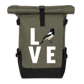Elstern Elster - Rolltop Rucksack - Olive/Schwarz - Vorne