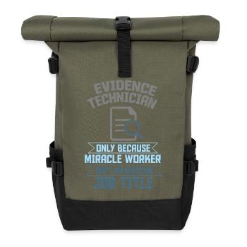 Forensic Scientist Criminology - Roll Top Backpack - olive/black - Front