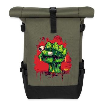 Zombie Fist Graffiti Tee - Roll Top Backpack - olive/black - Front