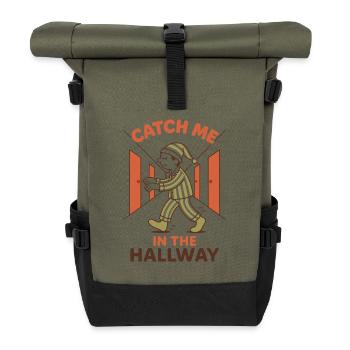 Retrouve-moi dans le couloir | Humour somnambule - Sac à dos roll top - olive/noir - Devant