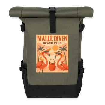 Malle Diven Beach Club Flamingo Mallorca Party - Sac à dos roll top - olive/noir - Devant