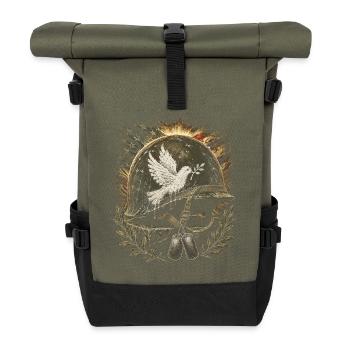 Veterans Day Für Demokraten - Rolltop Rucksack - Olive/Schwarz - Vorne