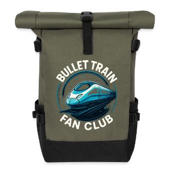 Bullet Train Fan Club - Roll Top Backpack - olive/black - Front