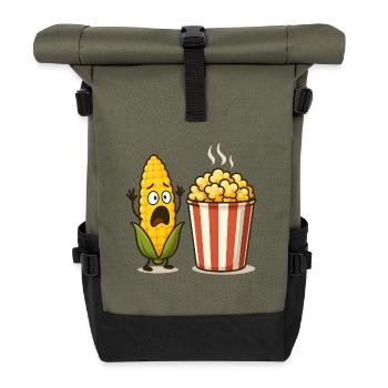 Popcorn choqué au maïs - Sac à dos roll top - olive/noir - Devant