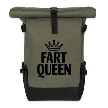 Fart Queen - Roll Top Backpack - olive/black - Front