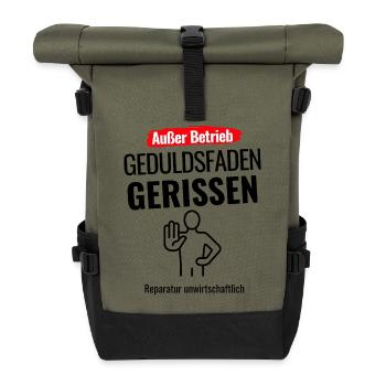 Außer Betrieb Modus - Rolltop Rucksack - Olive/Schwarz - Vorne