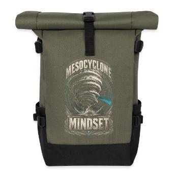 Mentalité du mésocyclone du chasseur de tempêtes - Sac à dos roll top - olive/noir - Devant