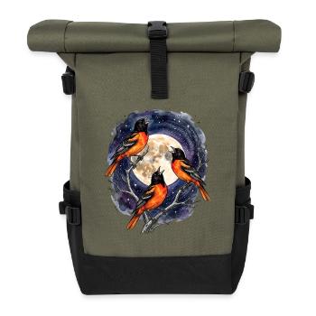 Drei Pirol-Monde - Rolltop Rucksack - Olive/Schwarz - Vorne