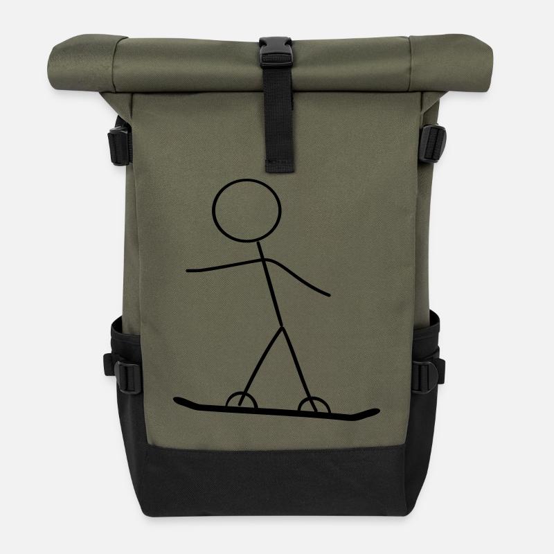 Strokesman Snowboarding - Rolltop Rucksack - Olive/Schwarz