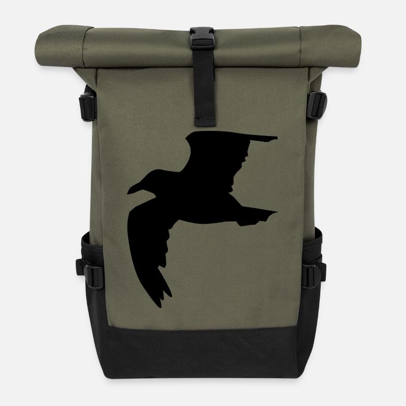 Möwe - Rolltop Rucksack - Olive/Schwarz