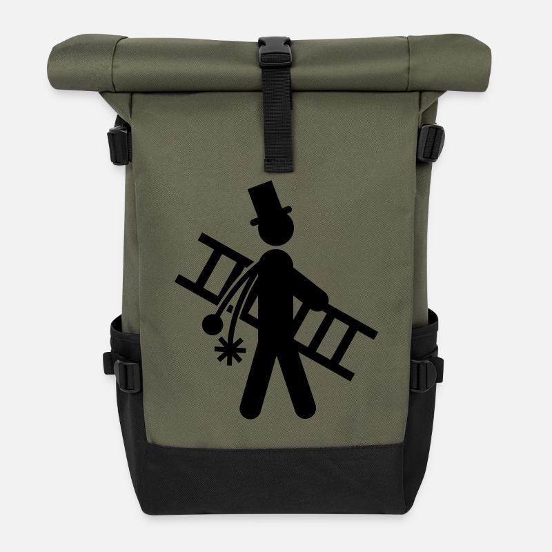 schornsteinfeger____f1 - Sac à dos roll top - olive/noir