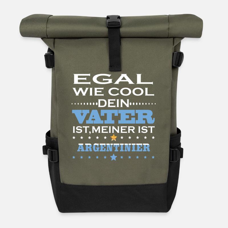Egal wie cool vater geschenk ist Argentinien - Rolltop Rucksack - Olive/Schwarz