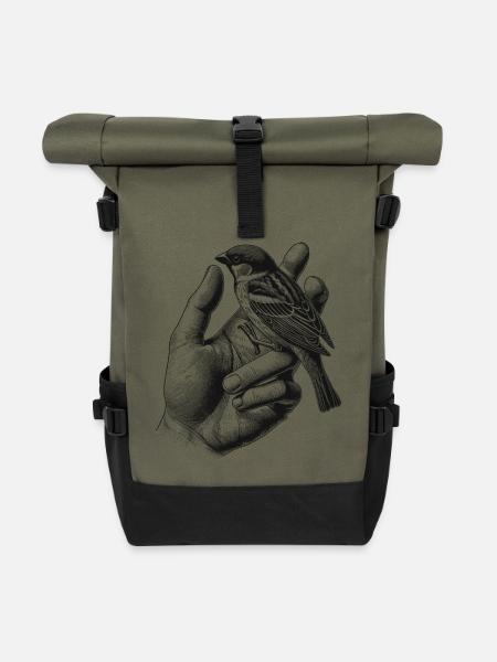 Spatz - Rolltop Rucksack - Olive/Schwarz