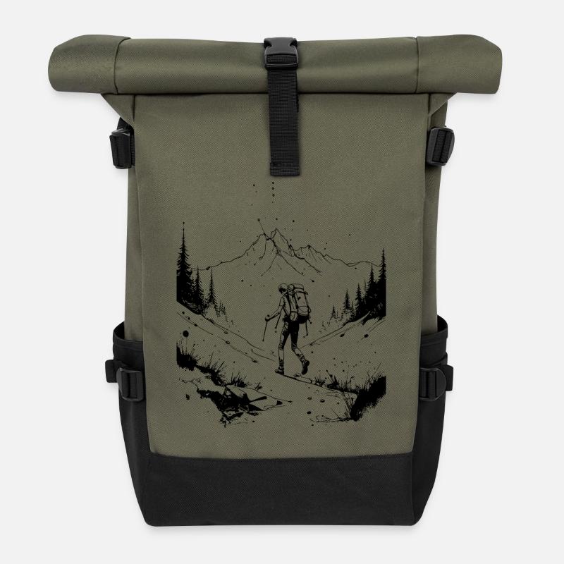 Trail - Roll Top Backpack - olive/black