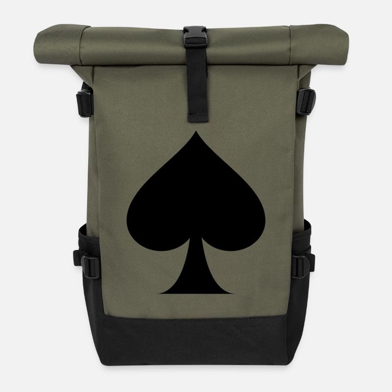 Pik Symbol - Rolltop Rucksack - Olive/Schwarz