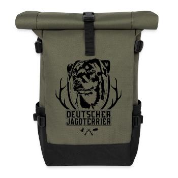 German Hunting Terrier Dogs Dog Hunting Dog Wilsigns - Roll Top Backpack - olive/black - Front