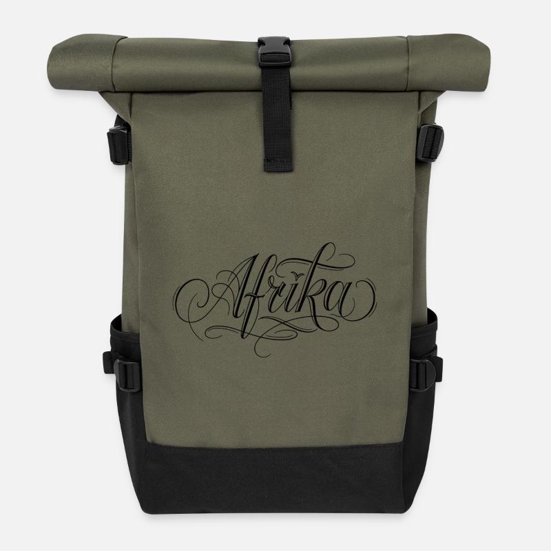 Afrika - Rolltop Rucksack - Olive/Schwarz