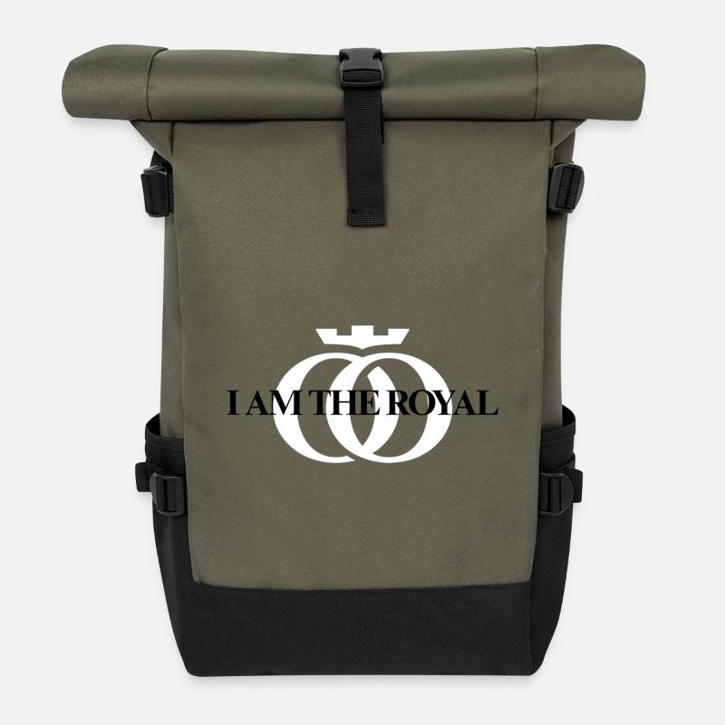 ICH BIN DER KÖNIG – Oppoline Kollektion - Rolltop Rucksack - Olive/Schwarz
