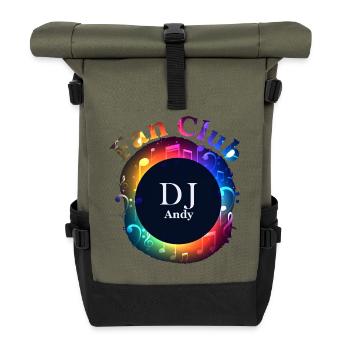DJ_Andy_Fan_Club - Roll Top Backpack - olive/black - Front