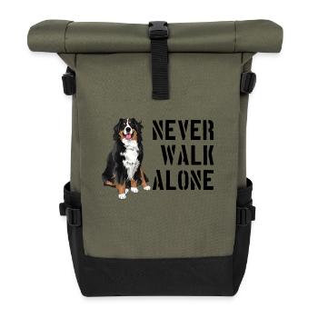 Berner Sennenhund - Rolltop Rucksack - Olive/Schwarz - Vorne