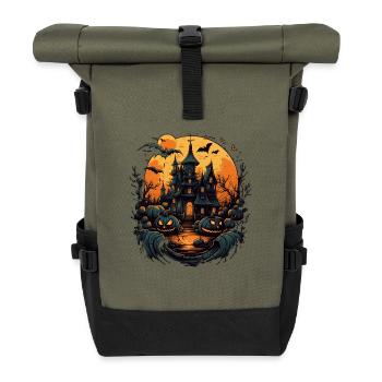 Halloween - Roll Top Backpack - olive/black - Front