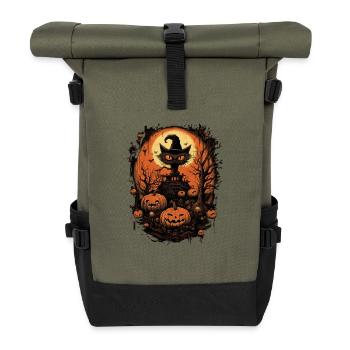 Halloween - Rolltop Rucksack - Olive/Schwarz - Vorne