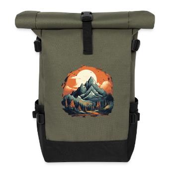 Landscape - Roll Top Backpack - olive/black - Front