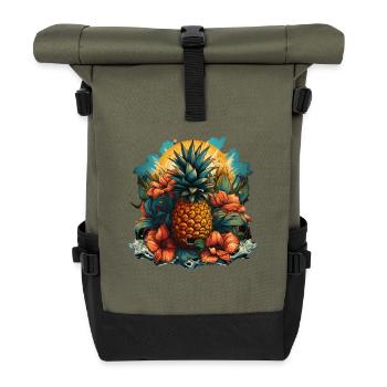 Ananas - Rolltop Rucksack - Olive/Schwarz - Vorne