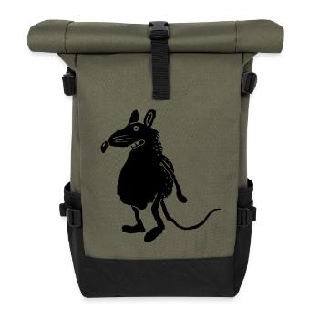 Mouse - Roll Top Backpack - olive/black - Front