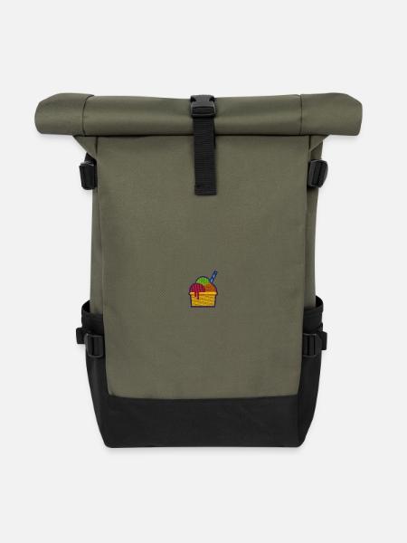 Ice - Roll Top Backpack - olive/black