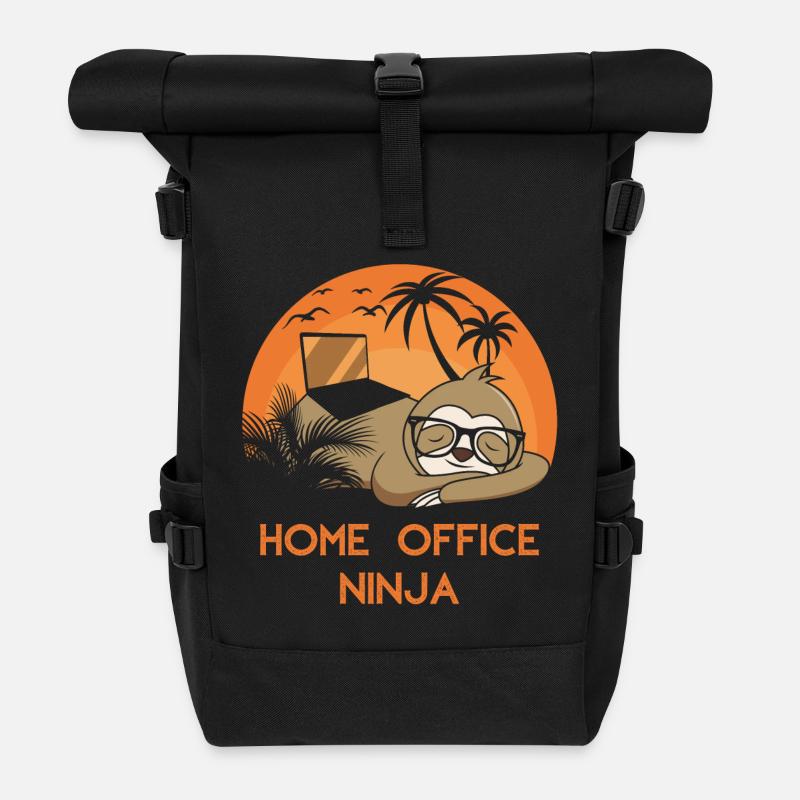 Home Office Ninja - Roll Top Backpack - black