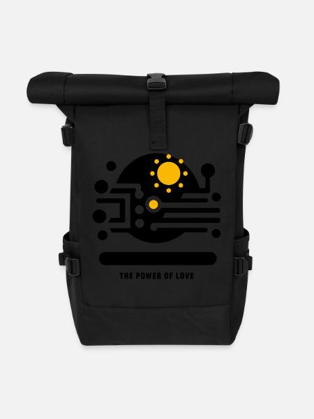 Power of love / V-Day - Roll Top Backpack - black