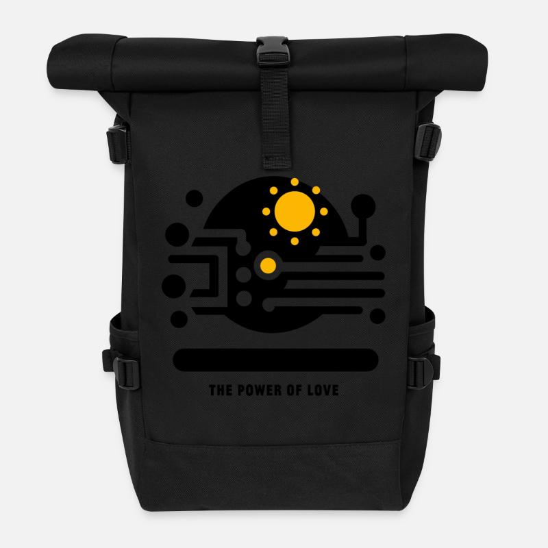 Power of love / V-Day - Rolltop Rucksack - Schwarz