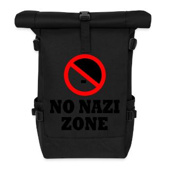 Contre la droite - pas de zone nazie - Sac à dos roll top - noir - Devant