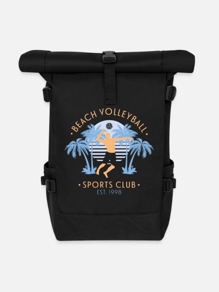 Beach Volleyball - Roll Top Backpack - black