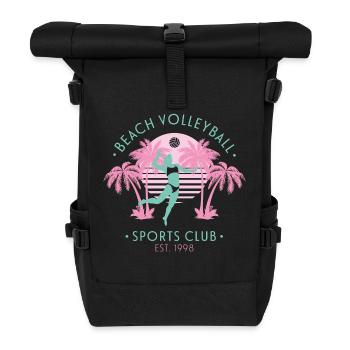 Beach Volleyball - Pink - Roll Top Backpack - black - Front