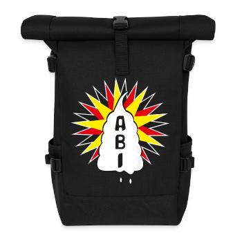ABI mit viel Sahne, eine süsse Geschenkidee. - Rolltop Rucksack - Schwarz - Vorne