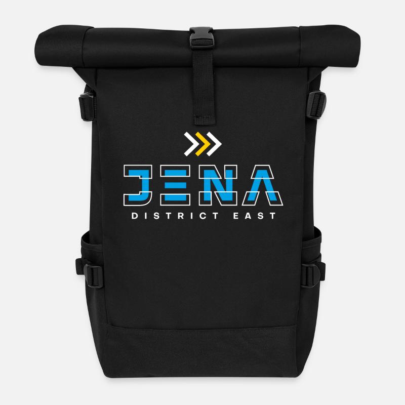 Jena District East - Rolltop Rucksack - Schwarz