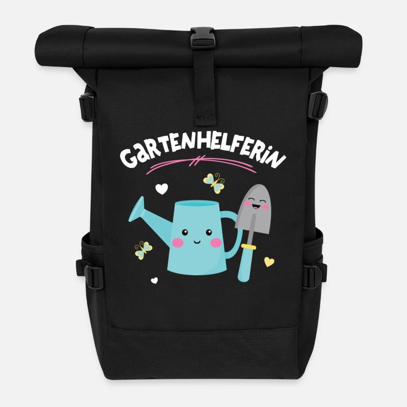 Gartenhelferin Gärtnern Gärtnerin Hobbygärtnerin - Rolltop Rucksack - Schwarz